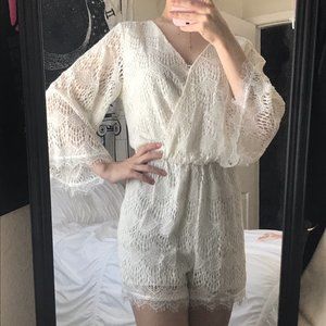 NWOT Nordstrom Dee Elle Ivory Lace Romper